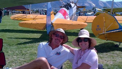 Lockheed 12 and United pilot Scott Naumann with wife Sandy.